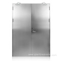 security fire rated double leaf stainless steel door